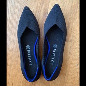 Rothy’s Pointed Toe Flats in Black
